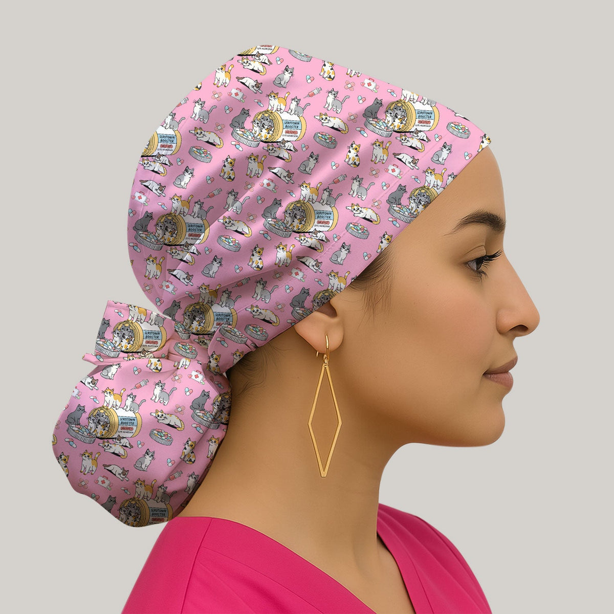 Cat Serotonin Booster Scrub Cap