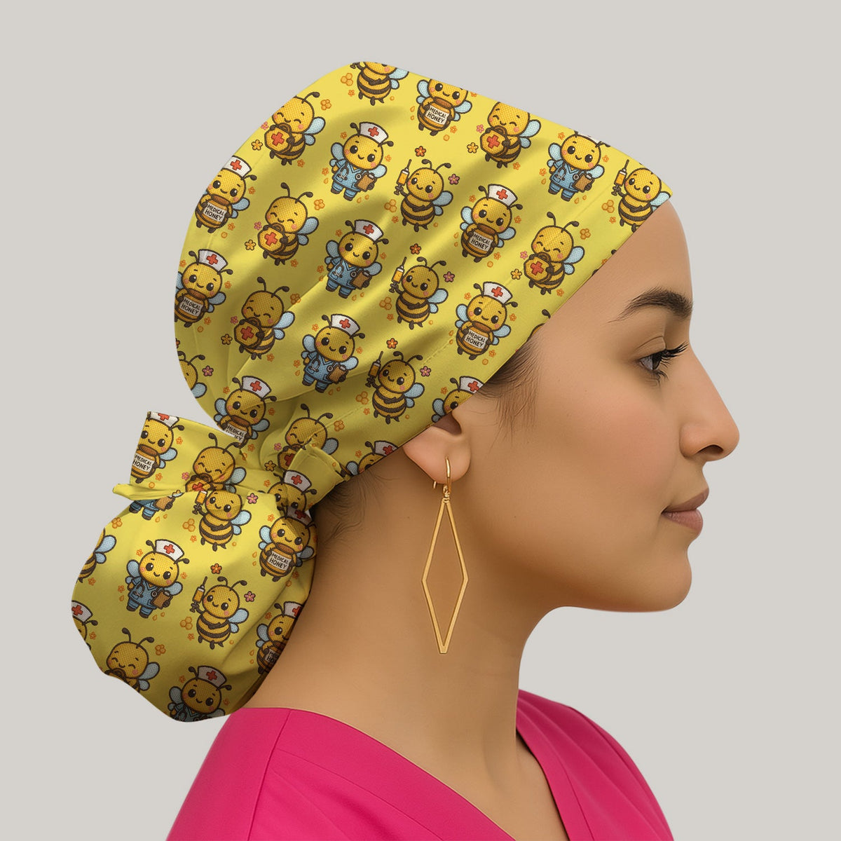 Honey Bee Scrub Cap