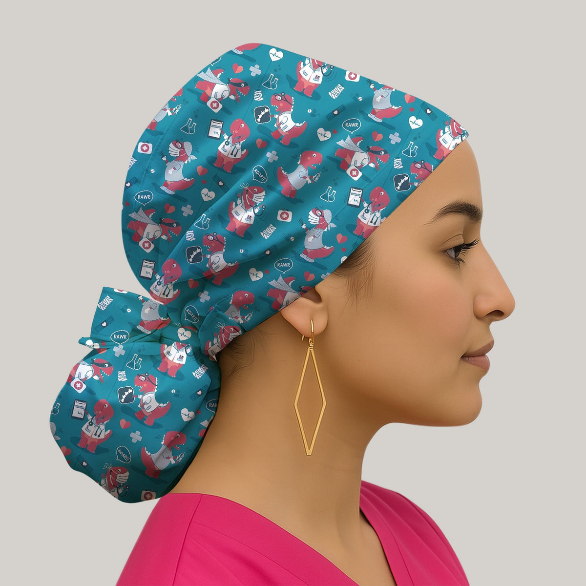 Dinosaur Doctor Scrub Cap