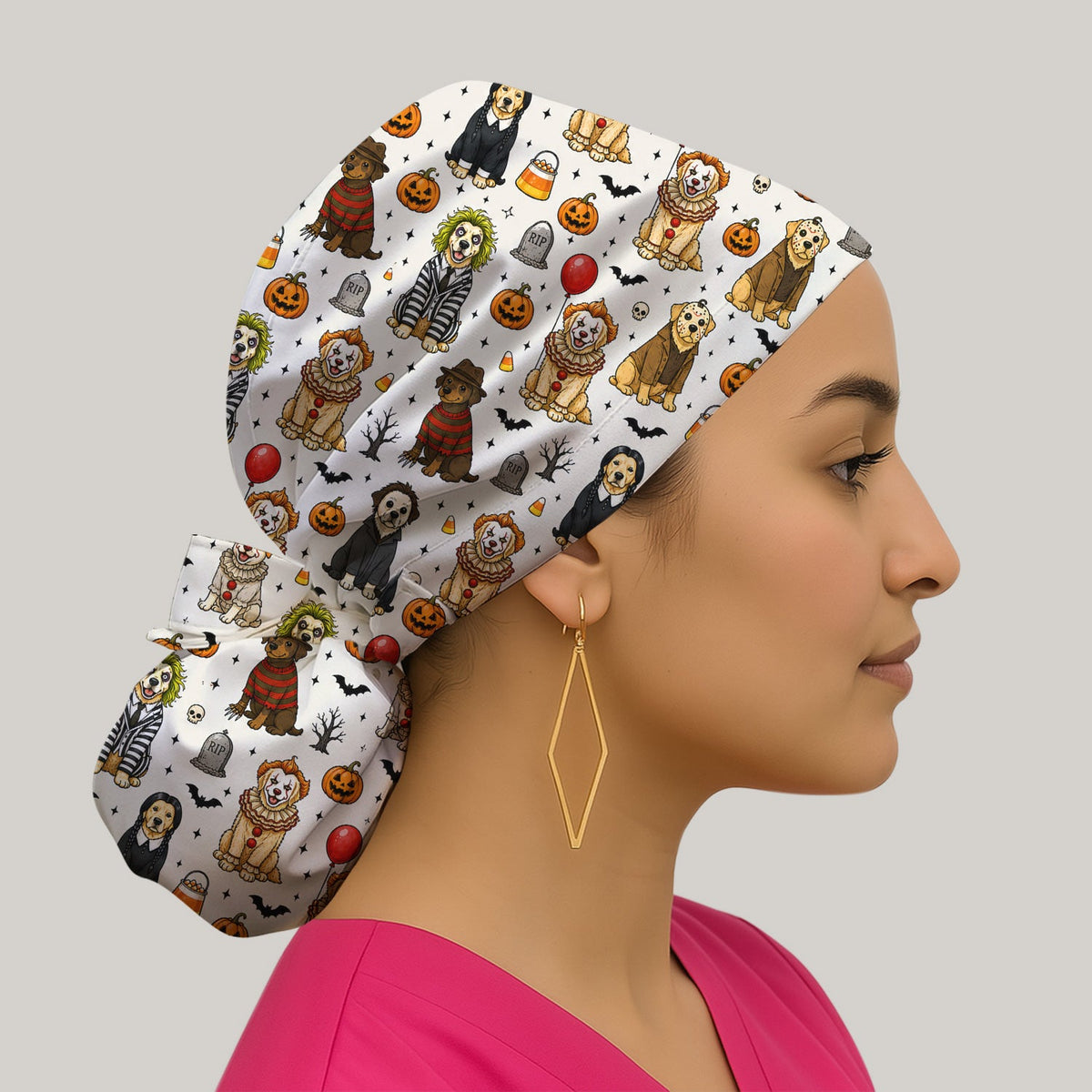 Halloween Dog Scrub Cap