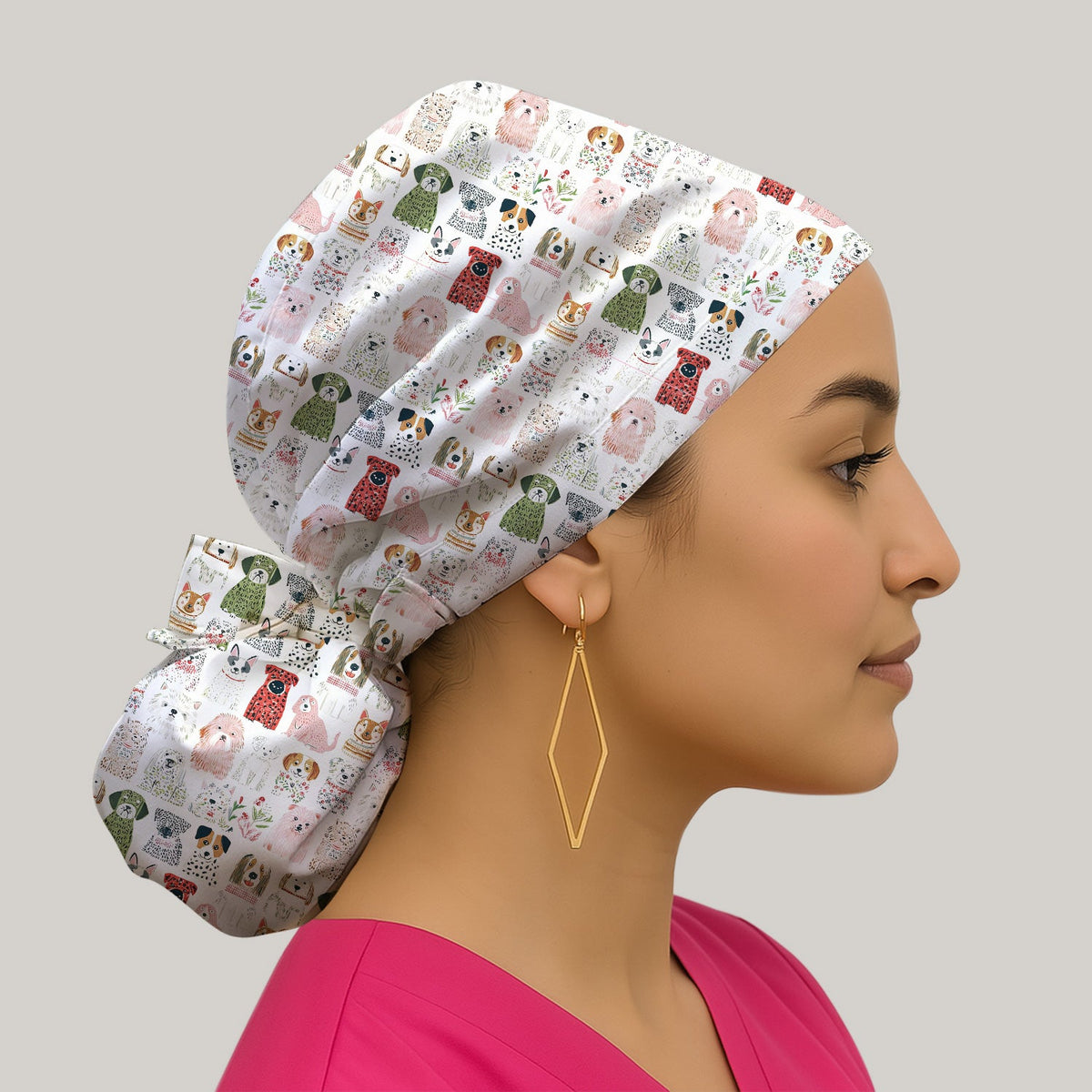 Dog Breeds Scrub Cap