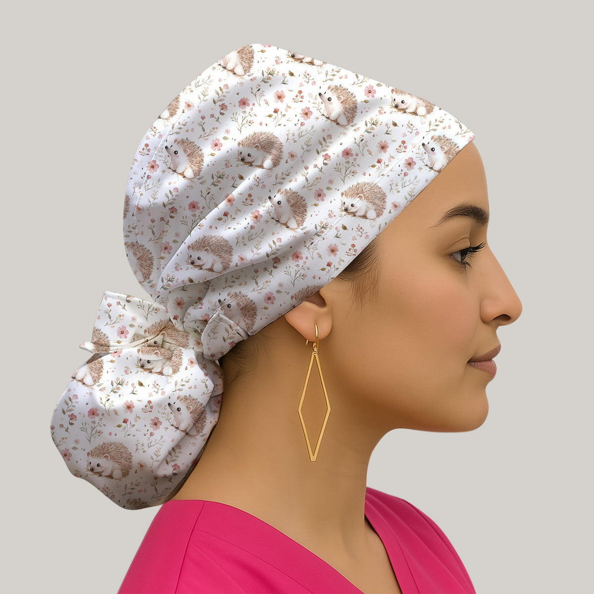 Hedgehog Wildflower Garden Scrub Cap