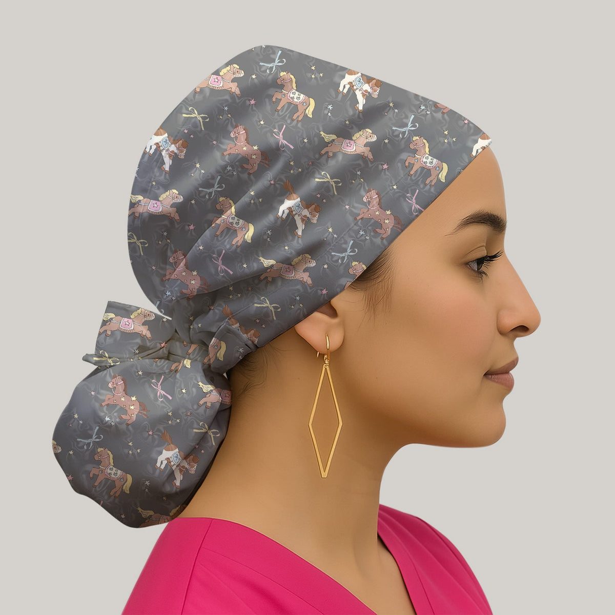 Pony Star Scrub Cap
