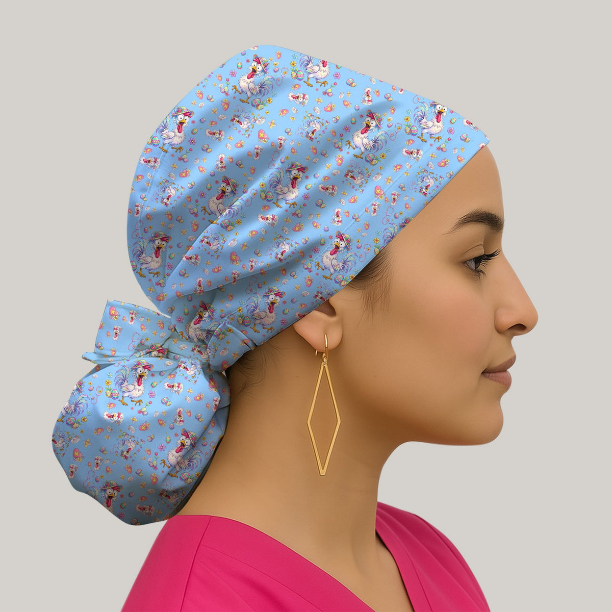 Nurse Chicken Scrub Cap - Easter Gift