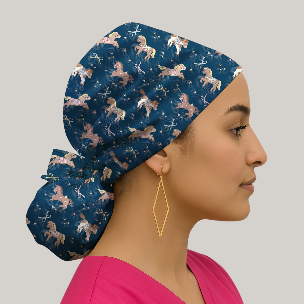 Pony Star Scrub Cap