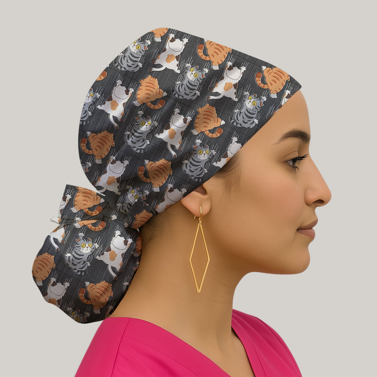 Cats Scrub Cap