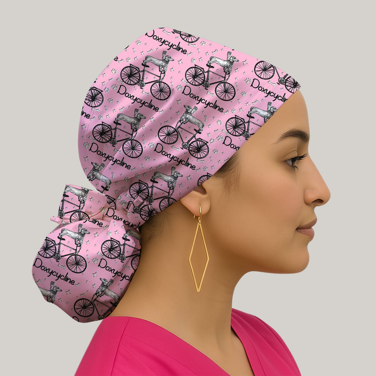 Doxycycline Dog Bicycle Scrub Cap