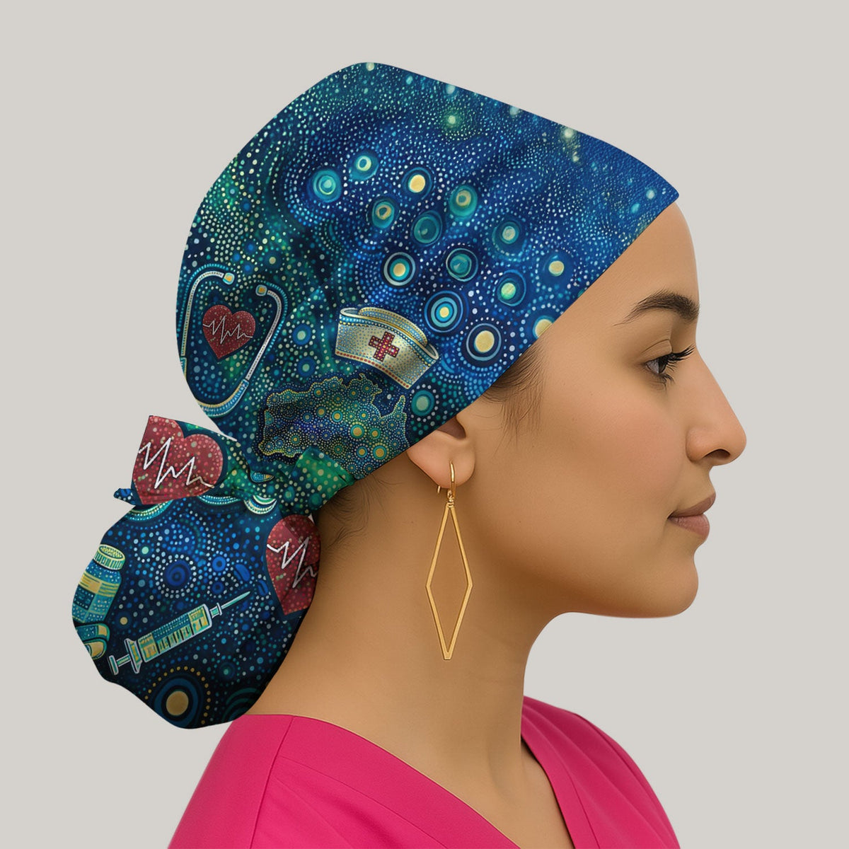 Aboriginal Australia Kangaroo Koala Scrub Cap