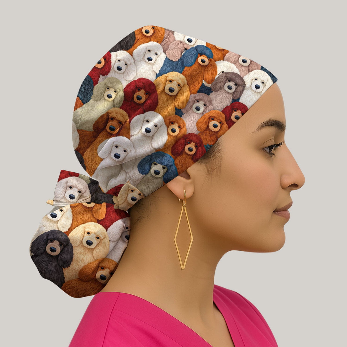Poodle Dog Scrub Cap