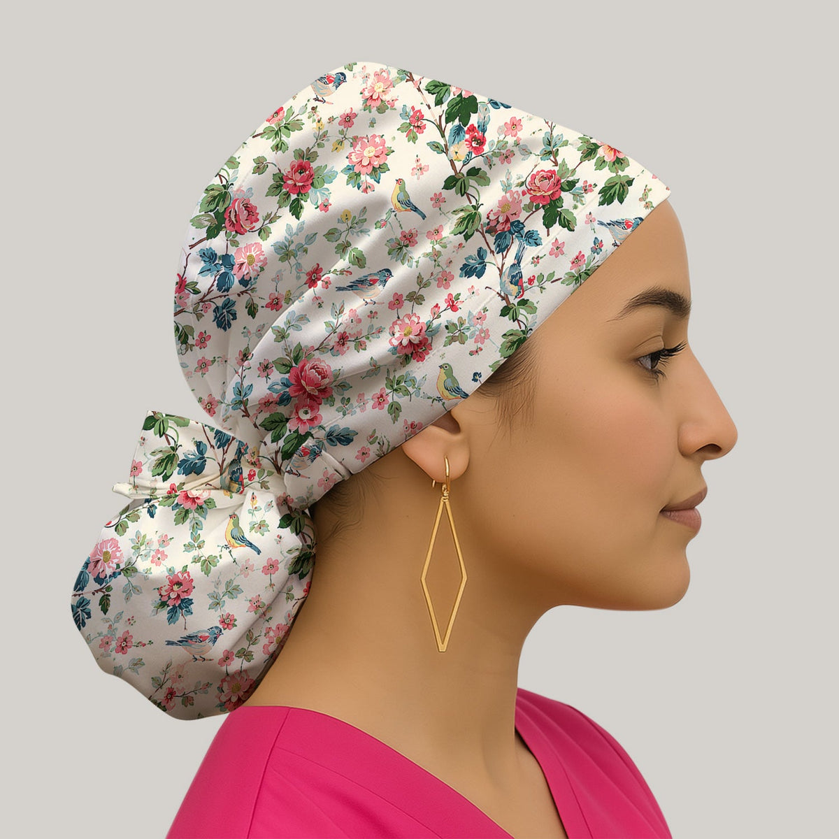 Songbird Rose Garden Scrub Cap