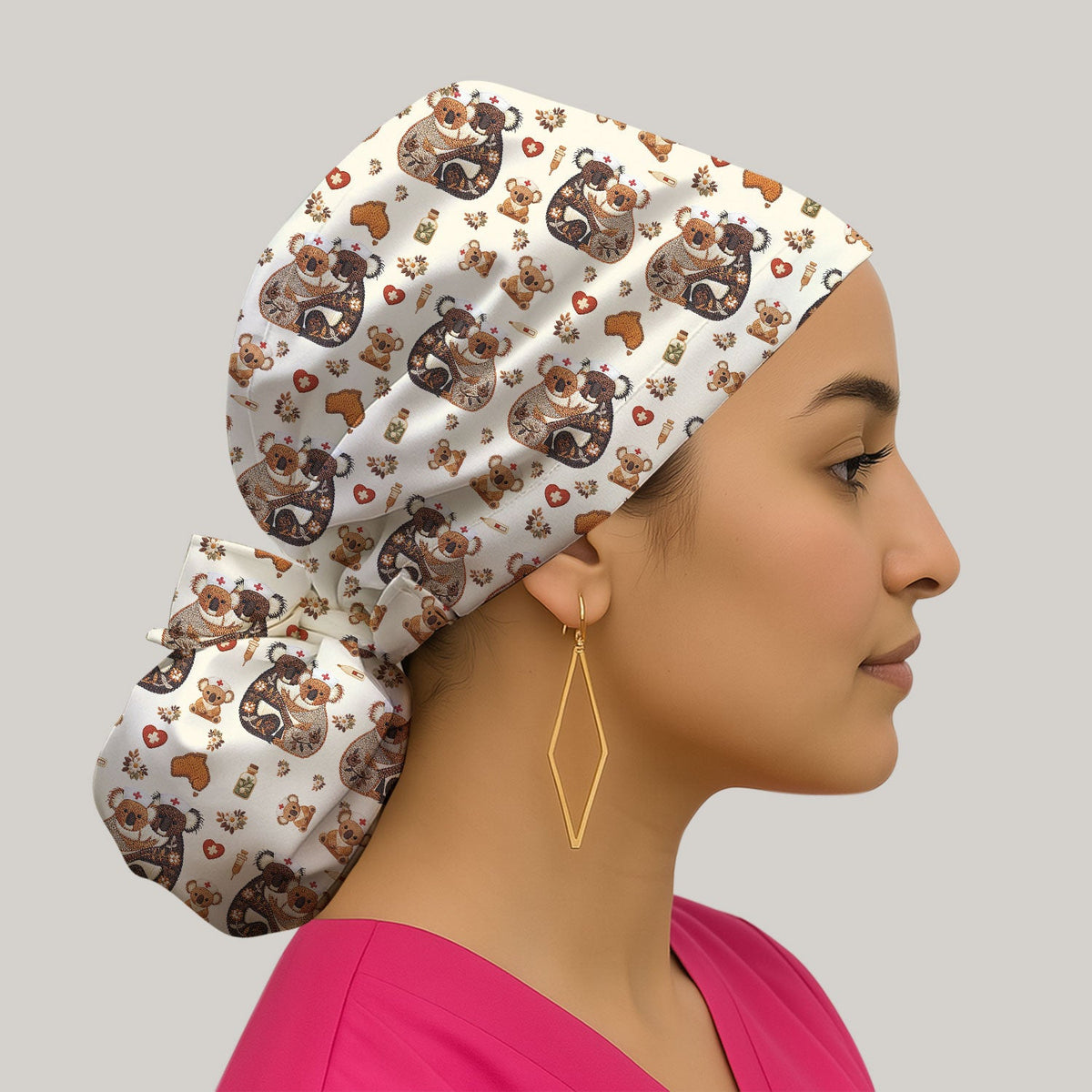 Koala Scrub Cap - Valentines Day Gift For Nurse