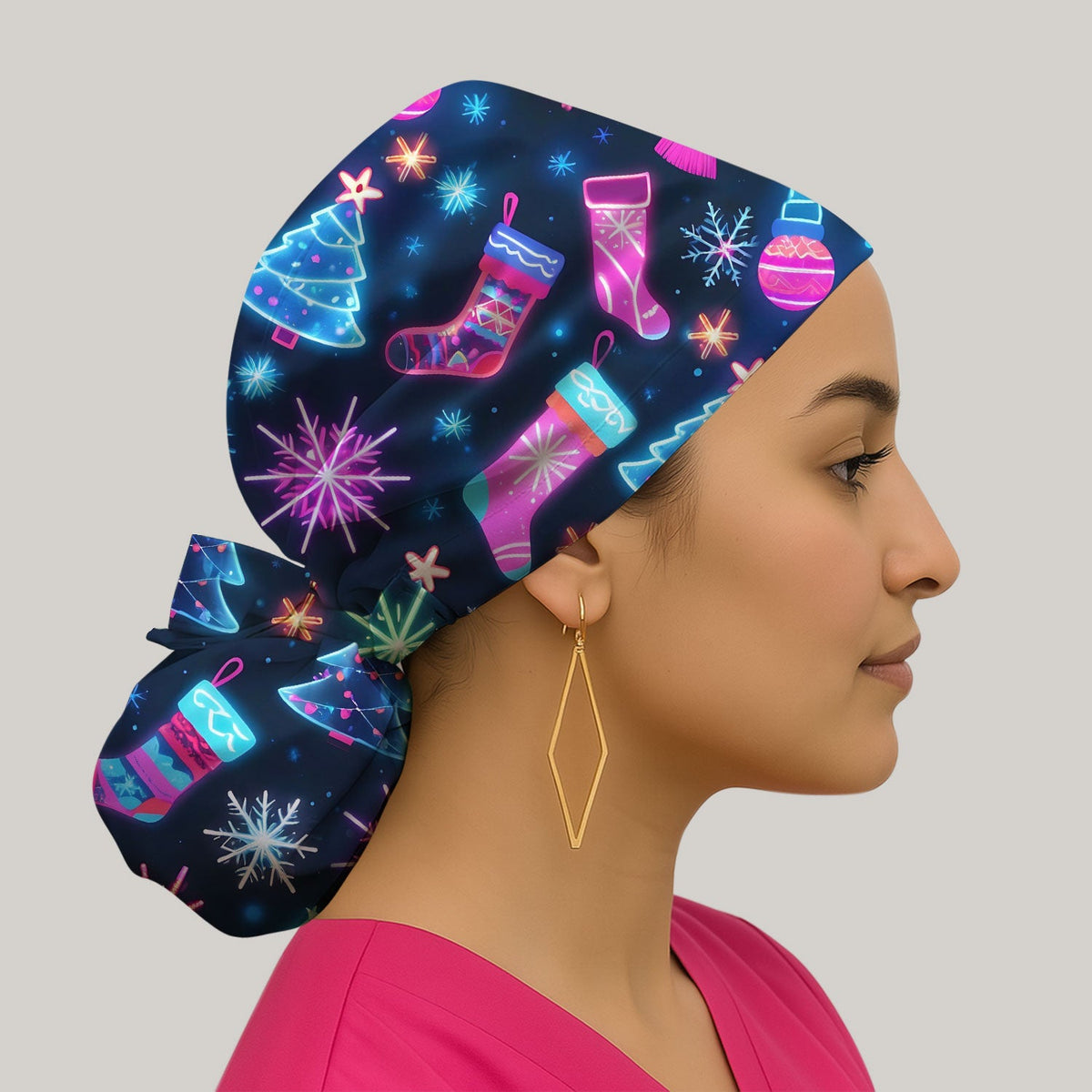 Xmas Neon Scrub Cap