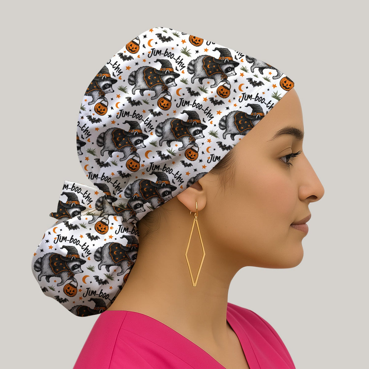 Jim Boo Thy Raccoon Scrub Cap