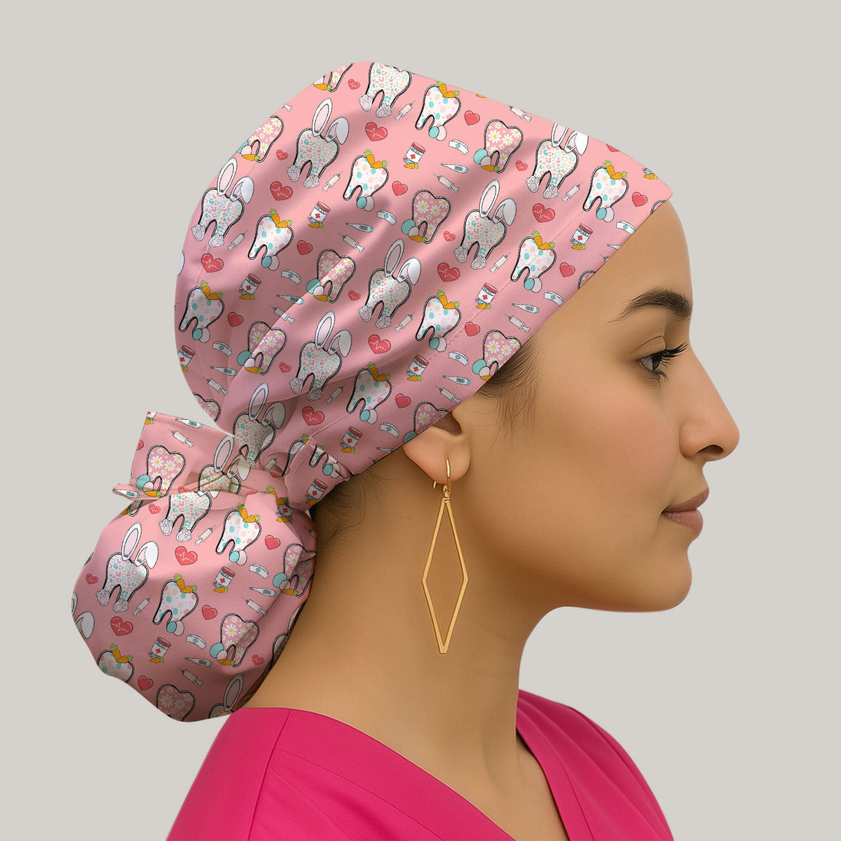 Easter Bunny Dentist Scrub Cap