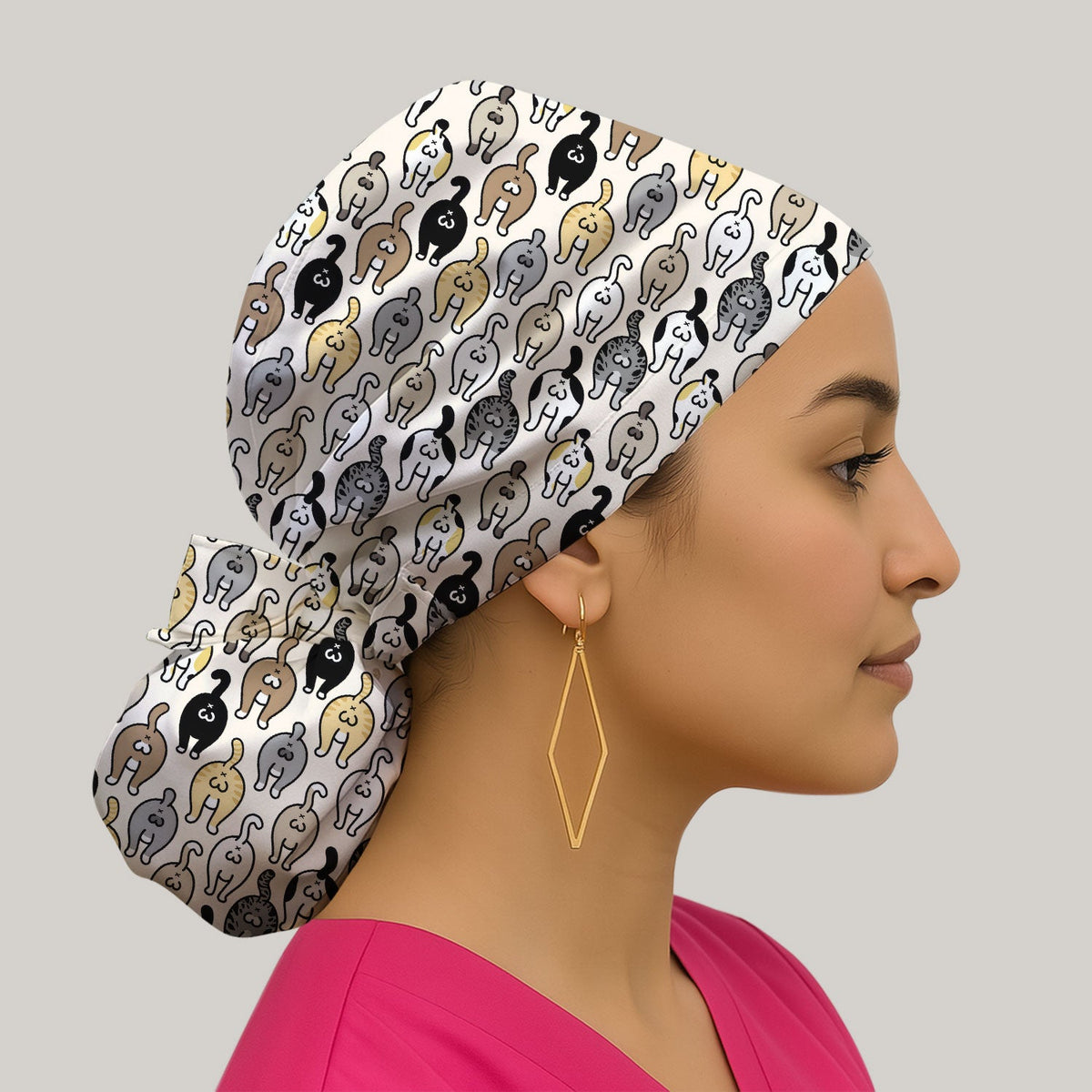 Cat Lover Nurse Scrub Cap