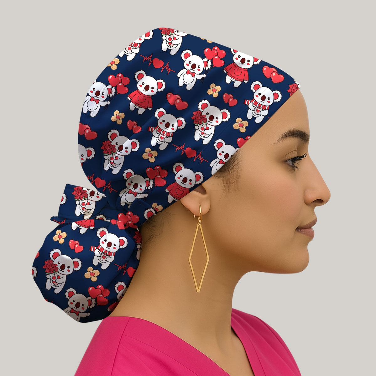 Sweet Koala Scrub Cap - Valentines Day Gift For Nurse
