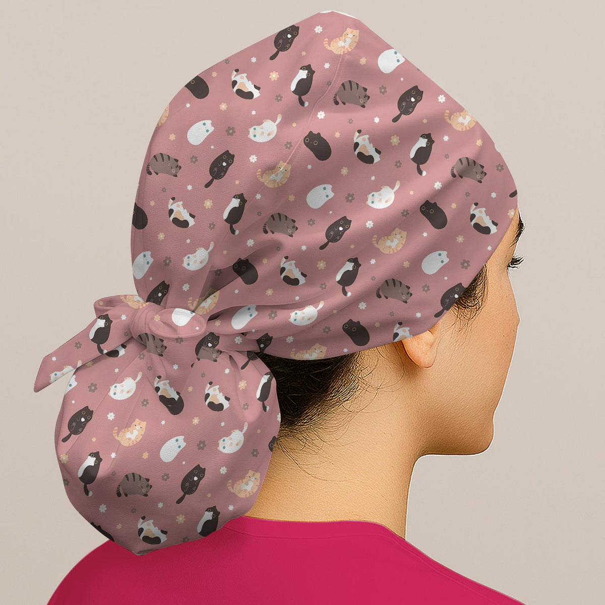 Adorable Kitty Scrub Cap