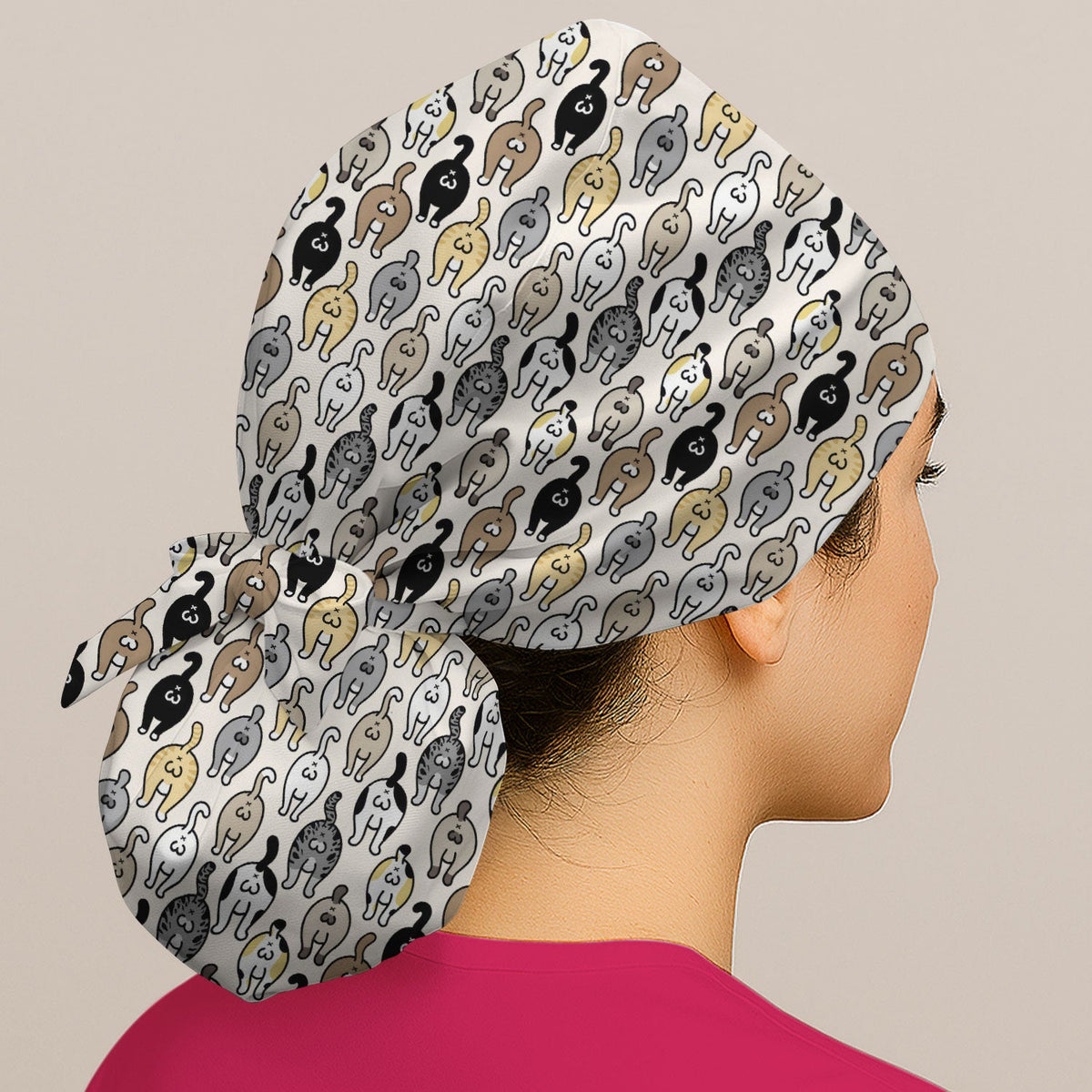 Cat Lover Nurse Scrub Cap
