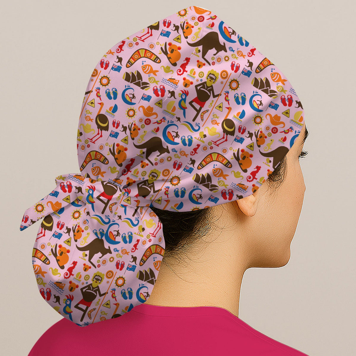 Indigenous Inspired Icon Scrub Cap For Nurse