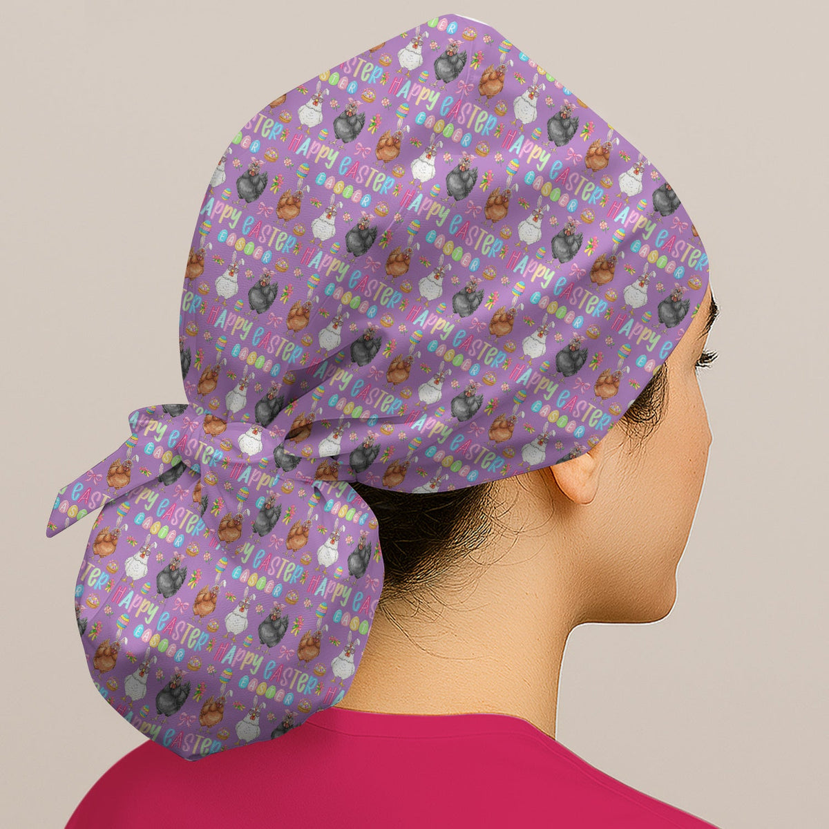 Bunny Eggs Scrub Caps - Easter Gift For Nurse