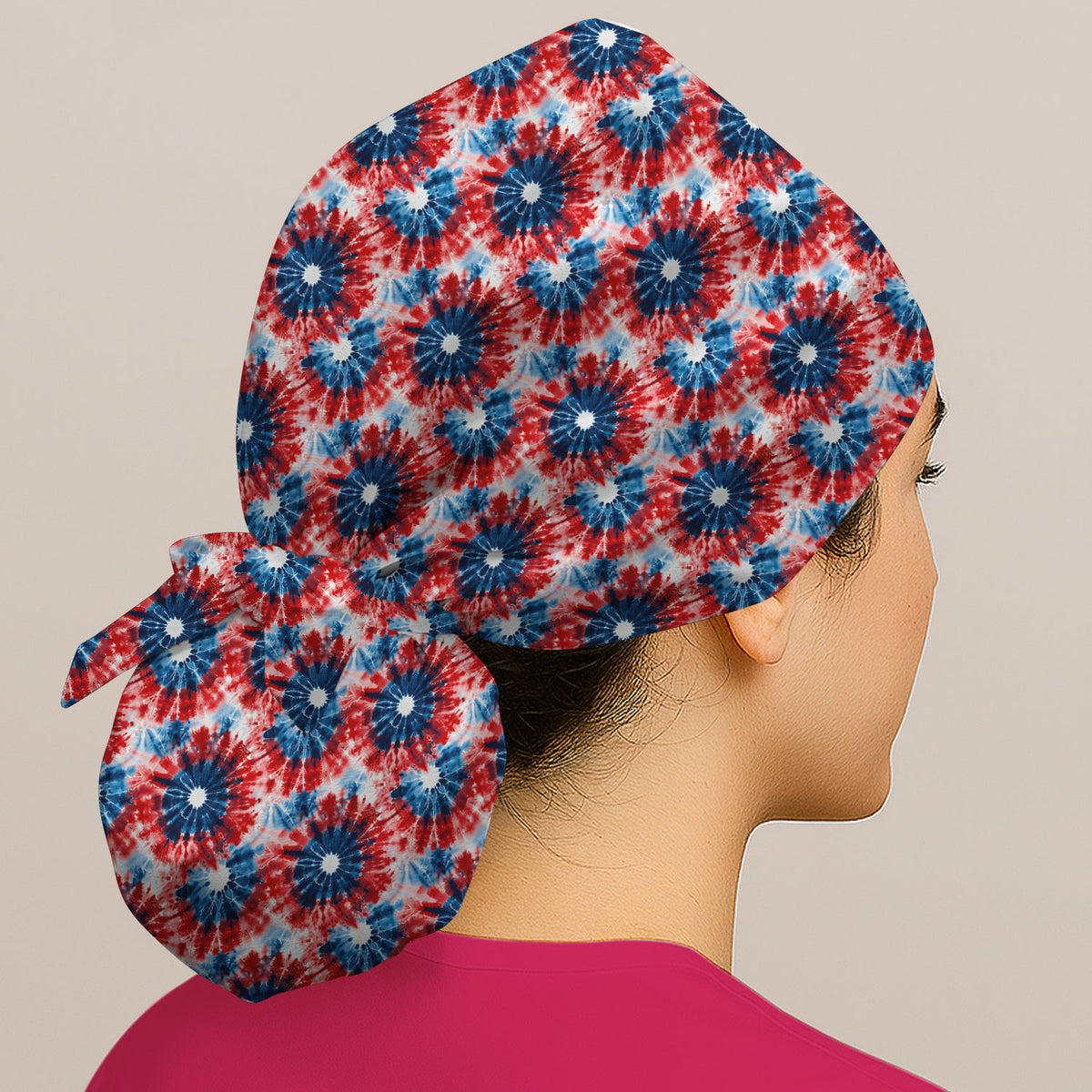 Nurse Tie Dye Firework Burst Scrub Cap