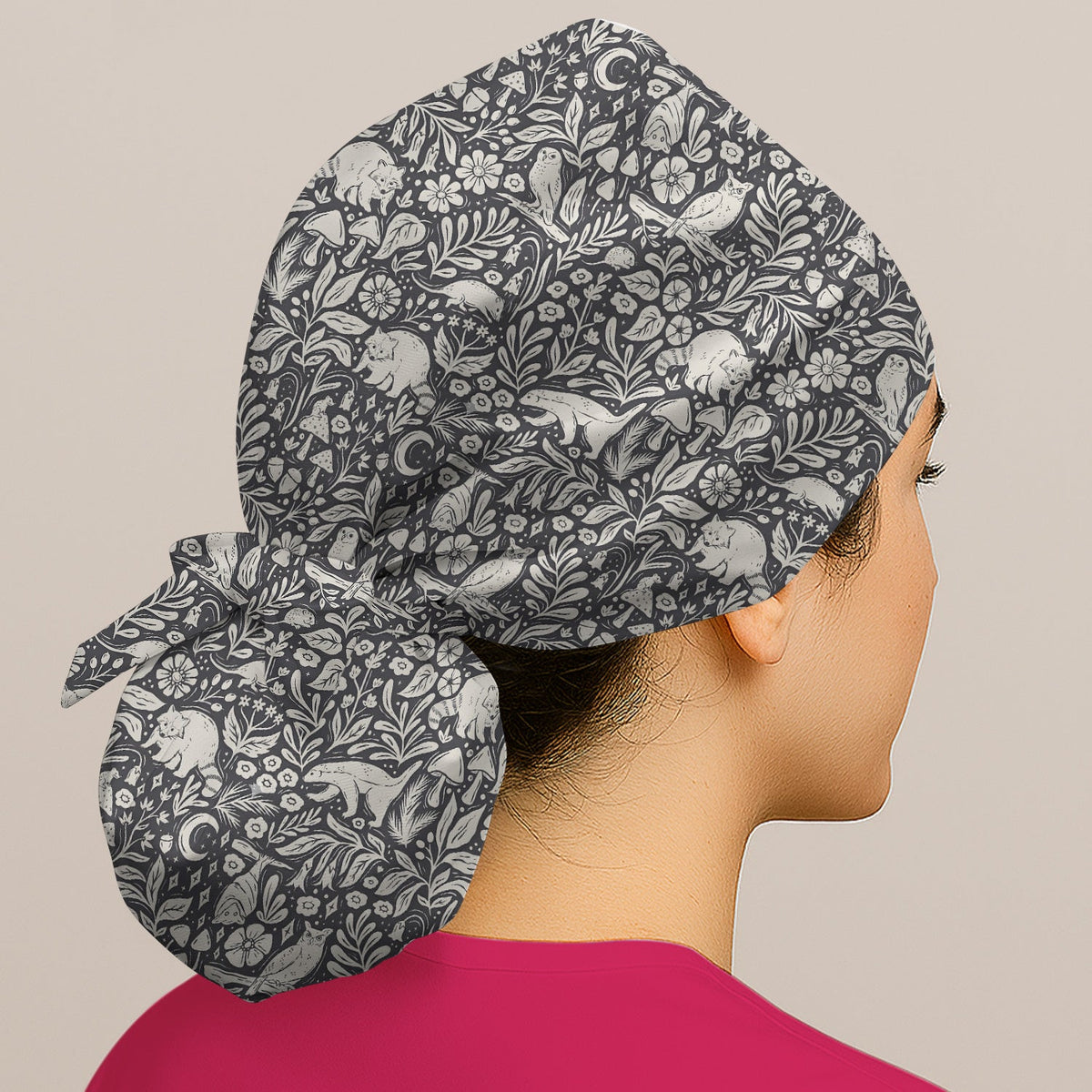 Woodland Animal Forest Scrub Cap