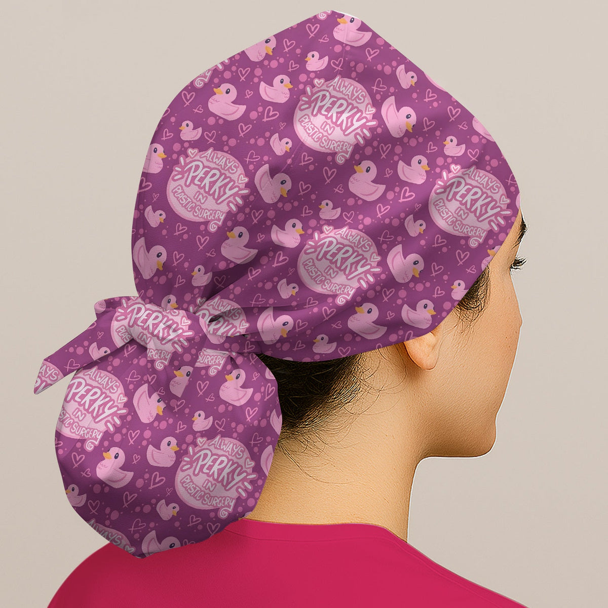 Always Perky Plastic Surgery Duck Scrub Cap