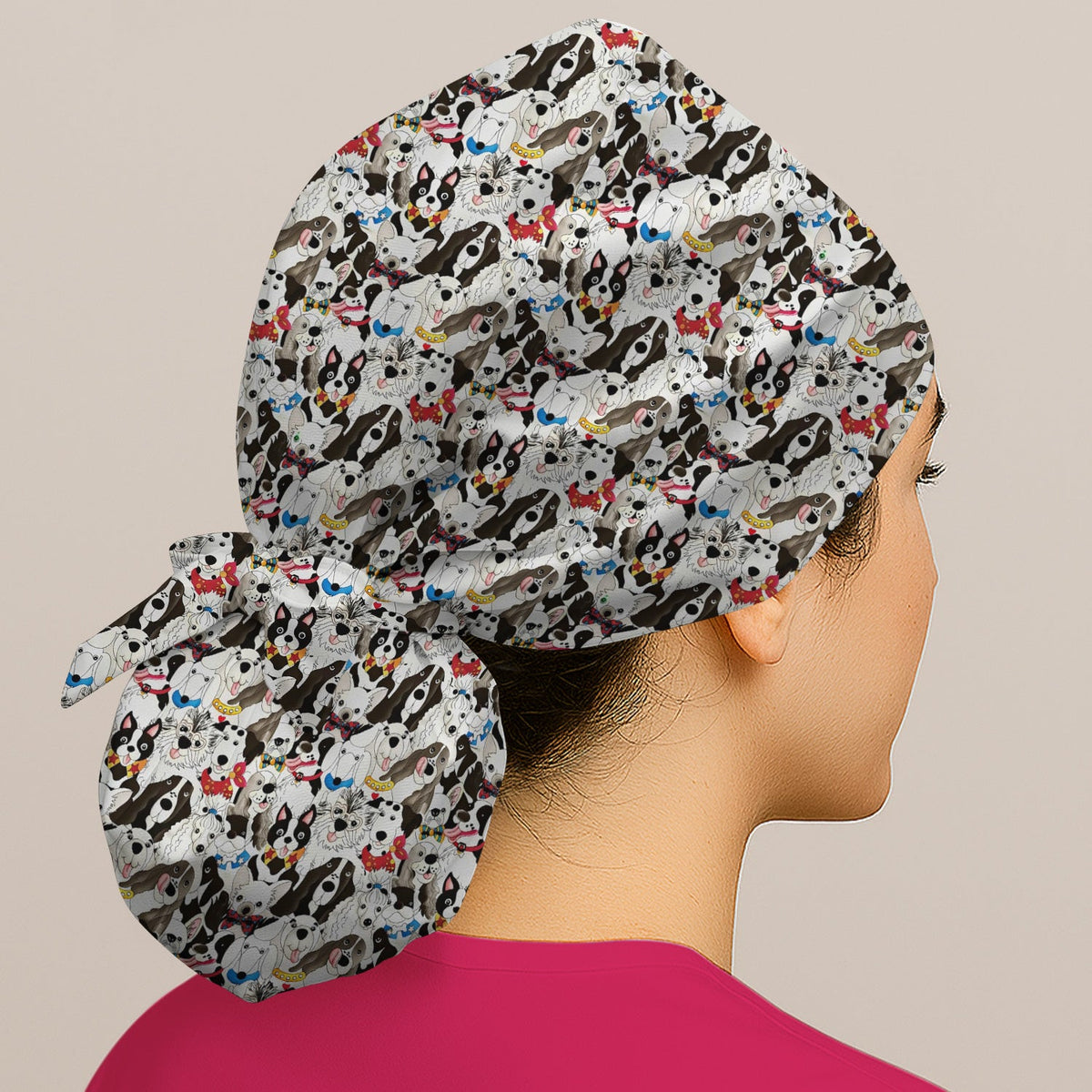Dog All Over Print Scrub Cap
