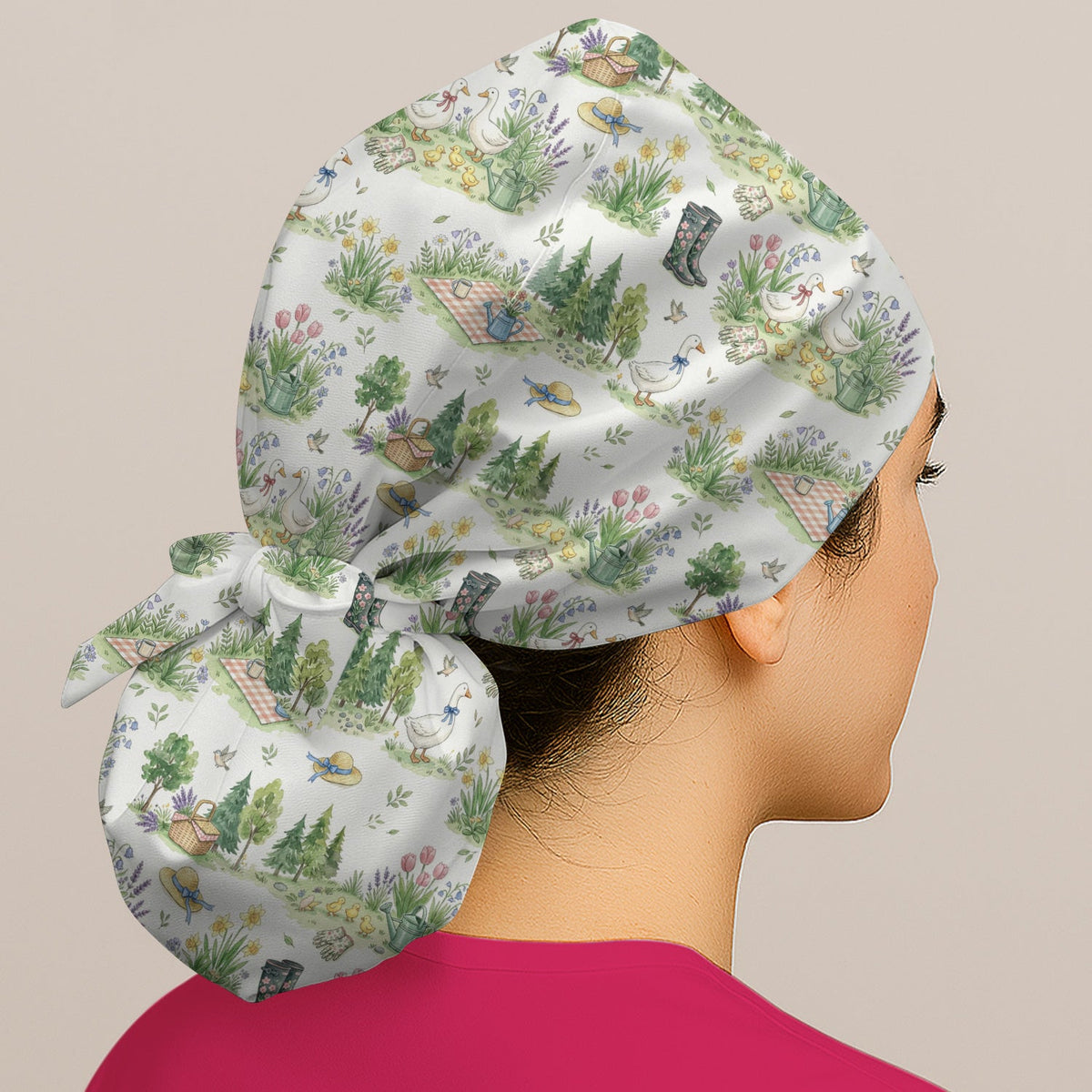 Duck Garden Scrub Cap