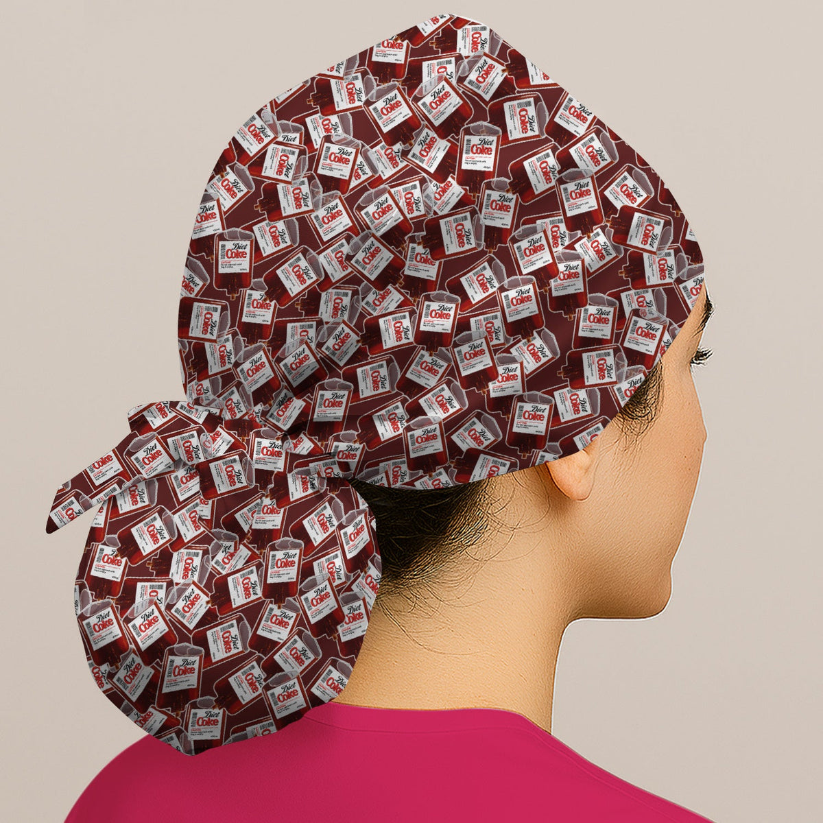 Vintage Soda Bottle Red Scrub Cap