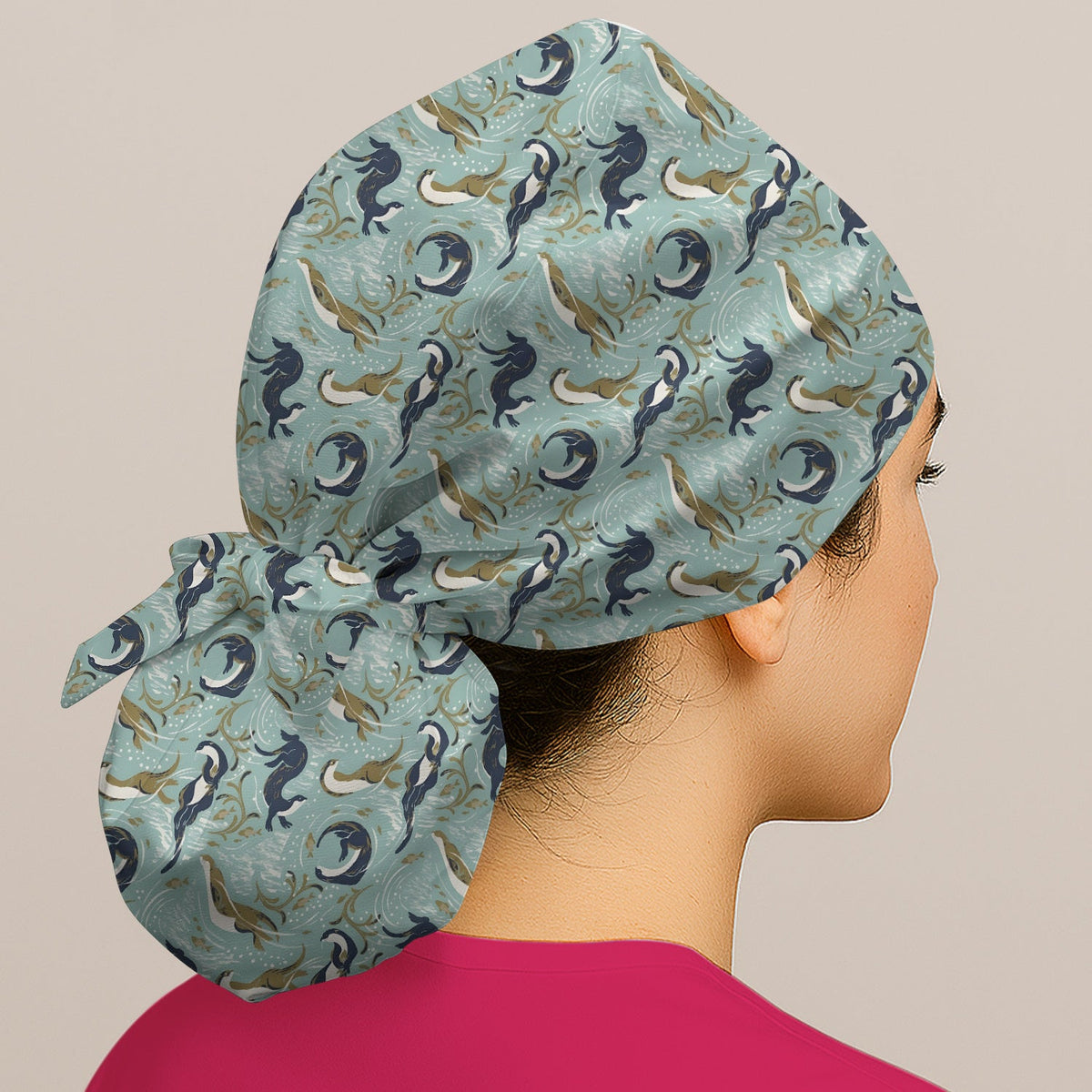 Sea Otter Wave Coastal Scrub Cap