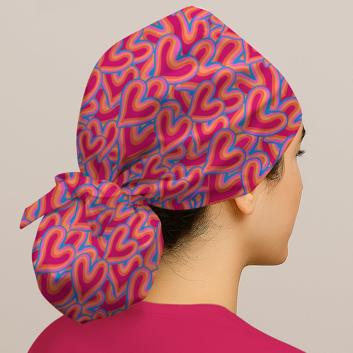 Valentine Heart Scrub Cap