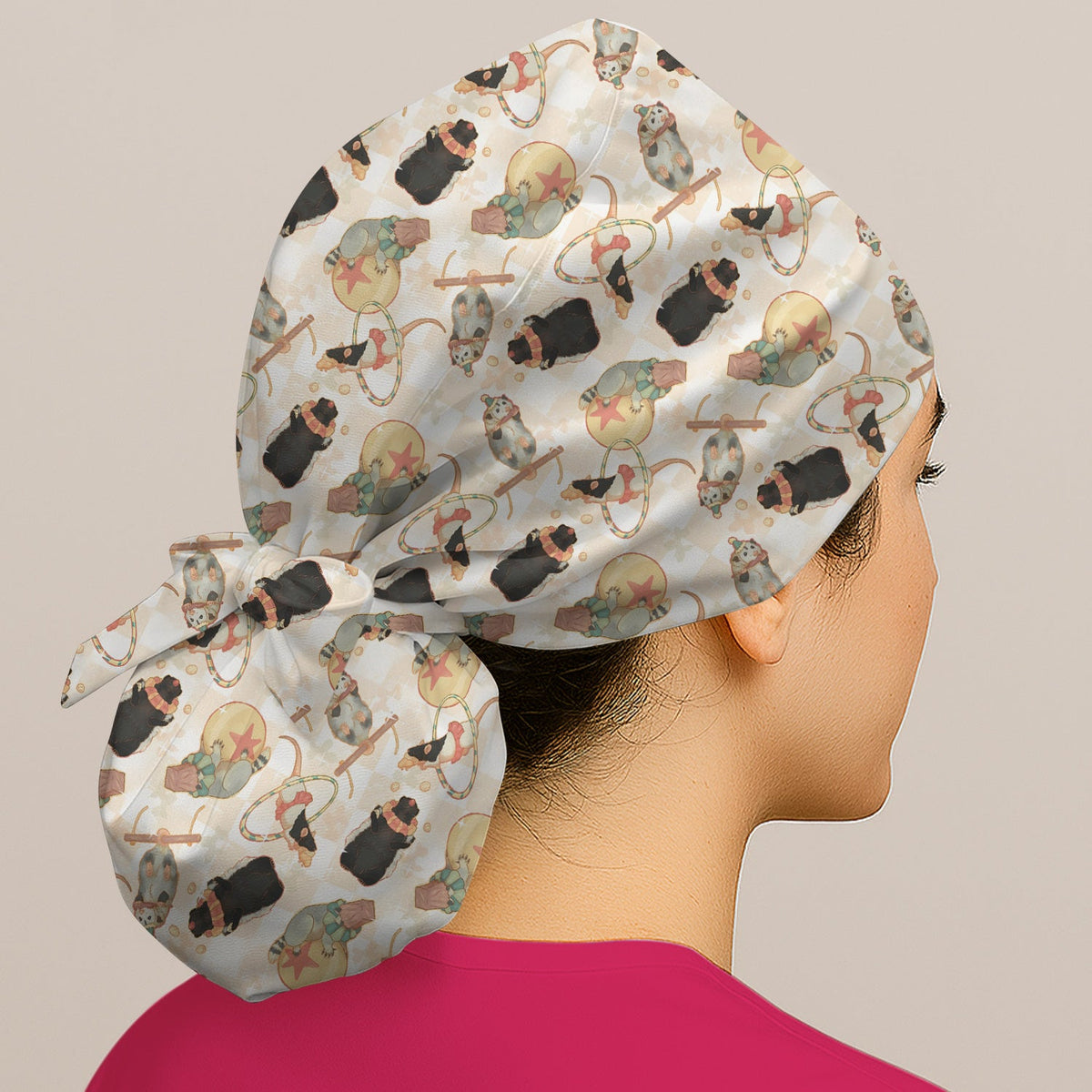 Circus Mouse Acrobat Scrub Cap