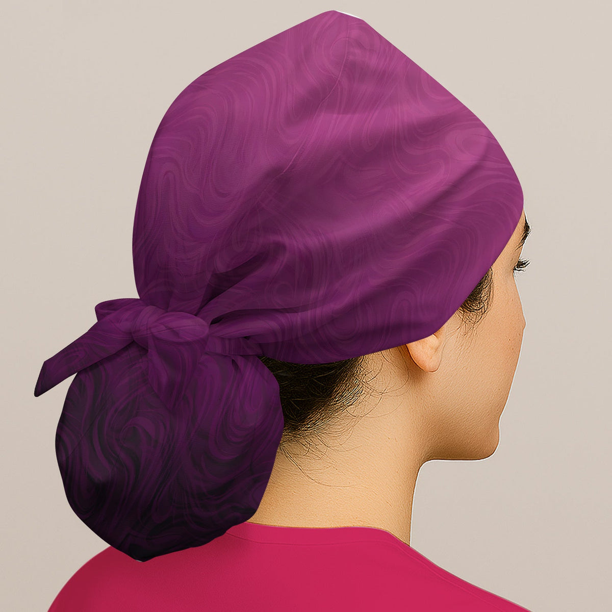 Abstract Swirl Ombre Scrub Cap