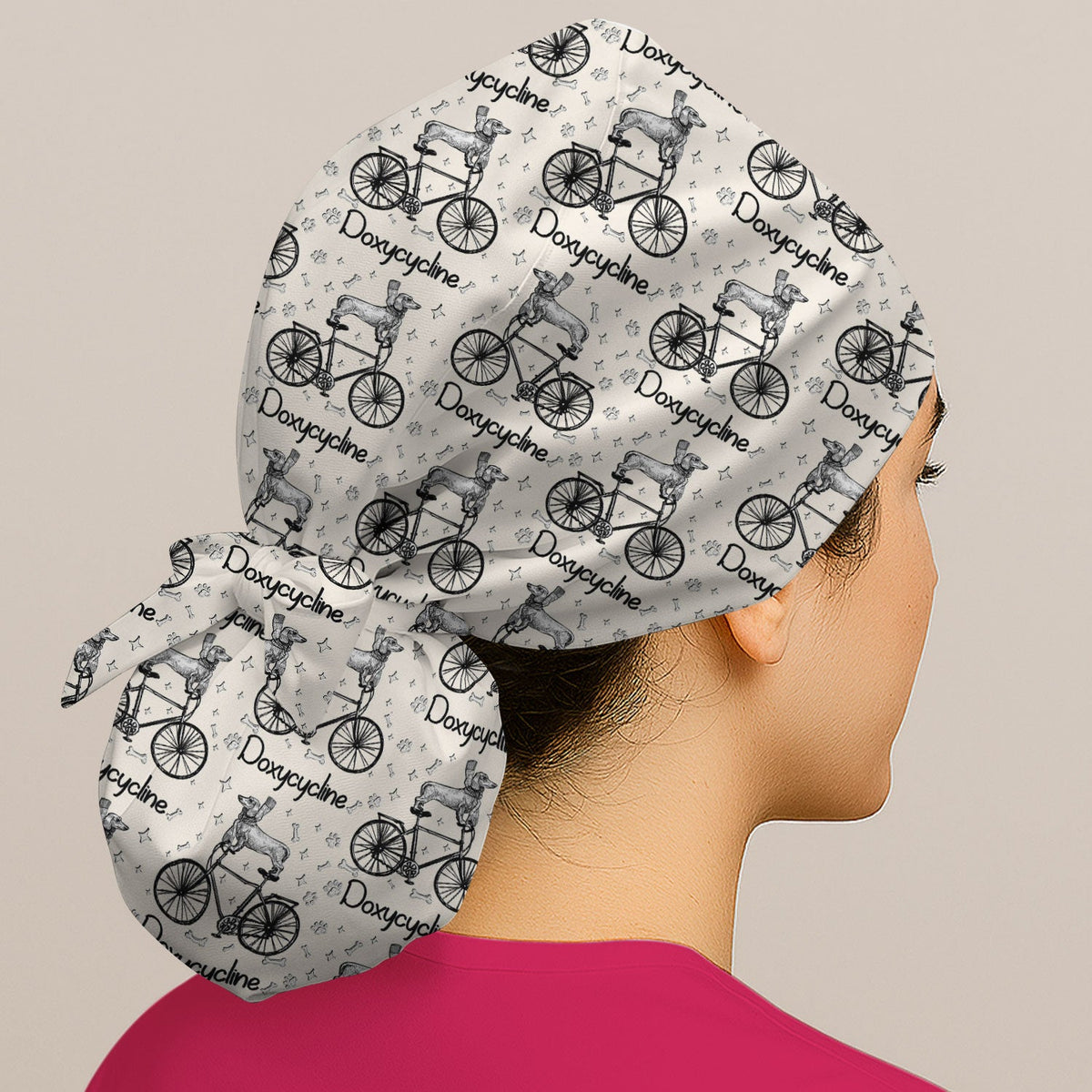 Doxycycline Dog Bicycle Scrub Cap