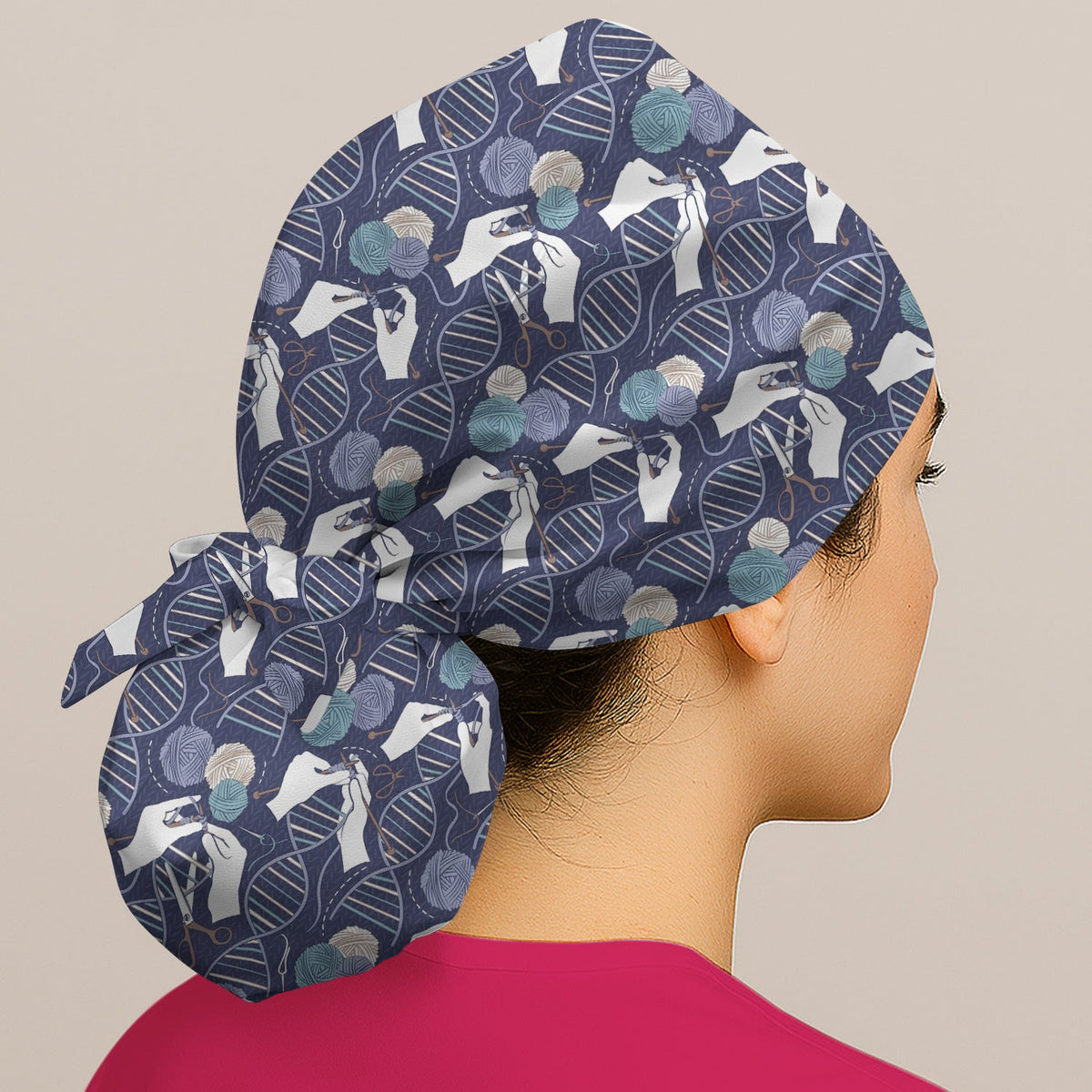 DNA Helix Yarn Scrub Cap