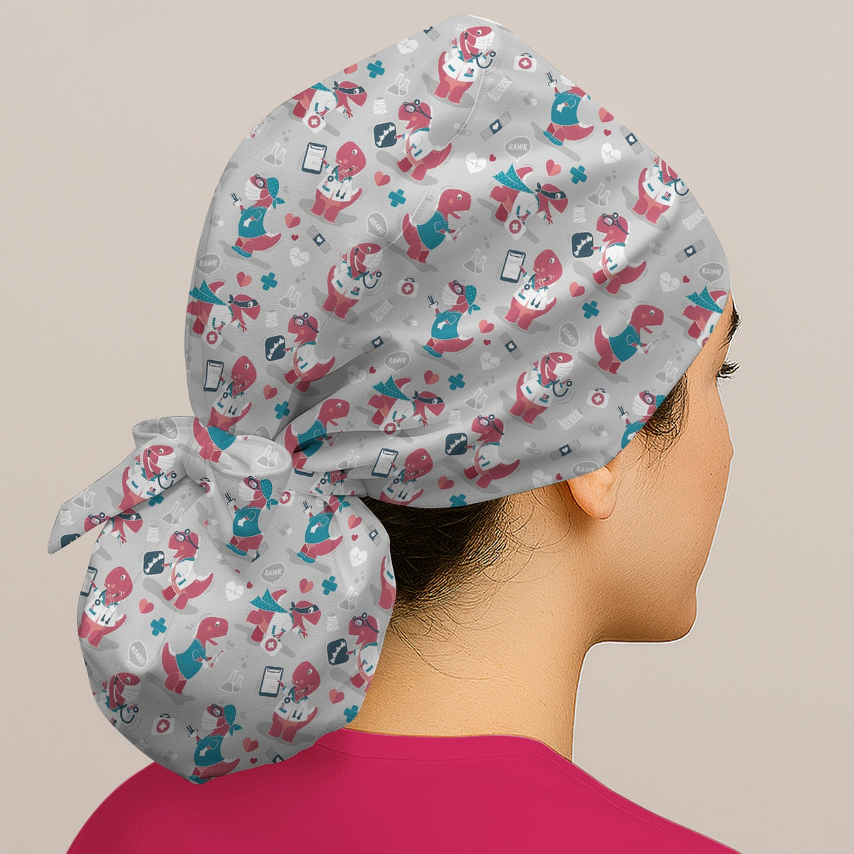 Dinosaur Doctor Scrub Cap