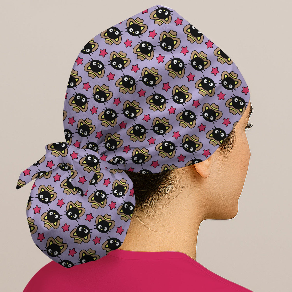 Cowboy Cat Scrub Cap
