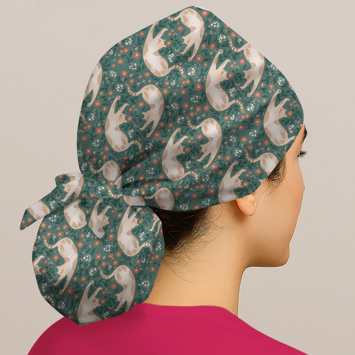Blue Butterfly Glowing Garden Scrub Cap
