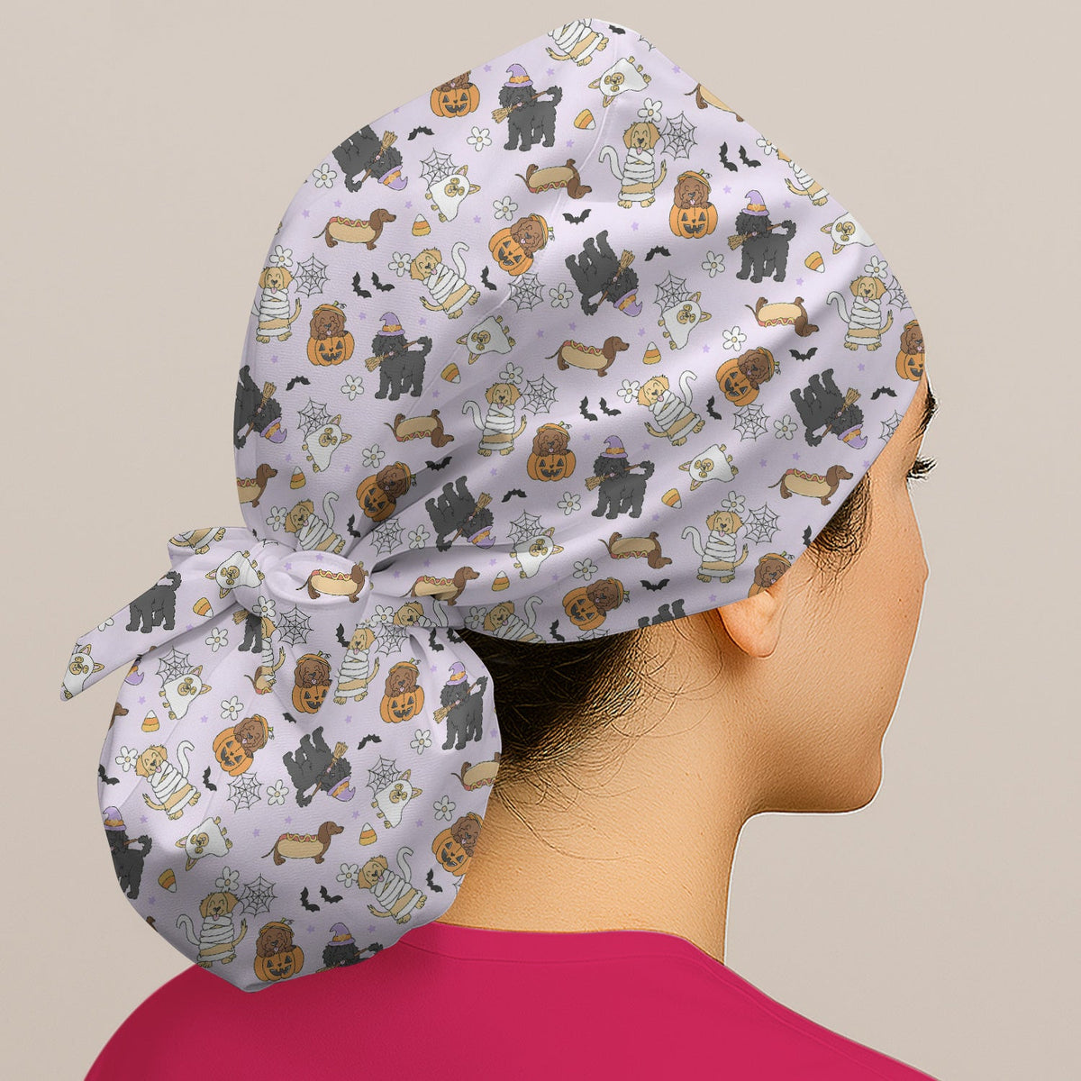 Halloween Costumed Pets Scrub Cap