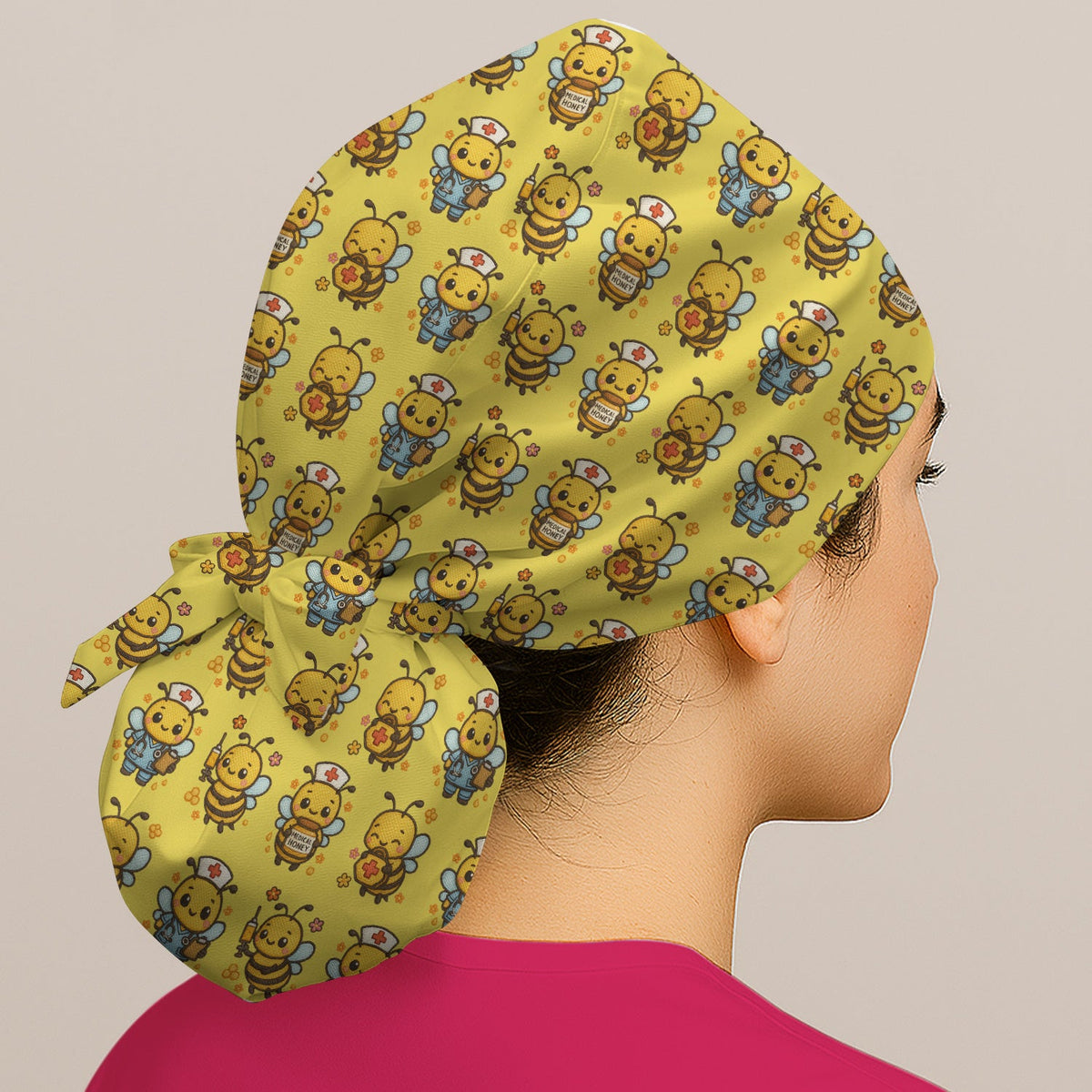 Honey Bee Scrub Cap