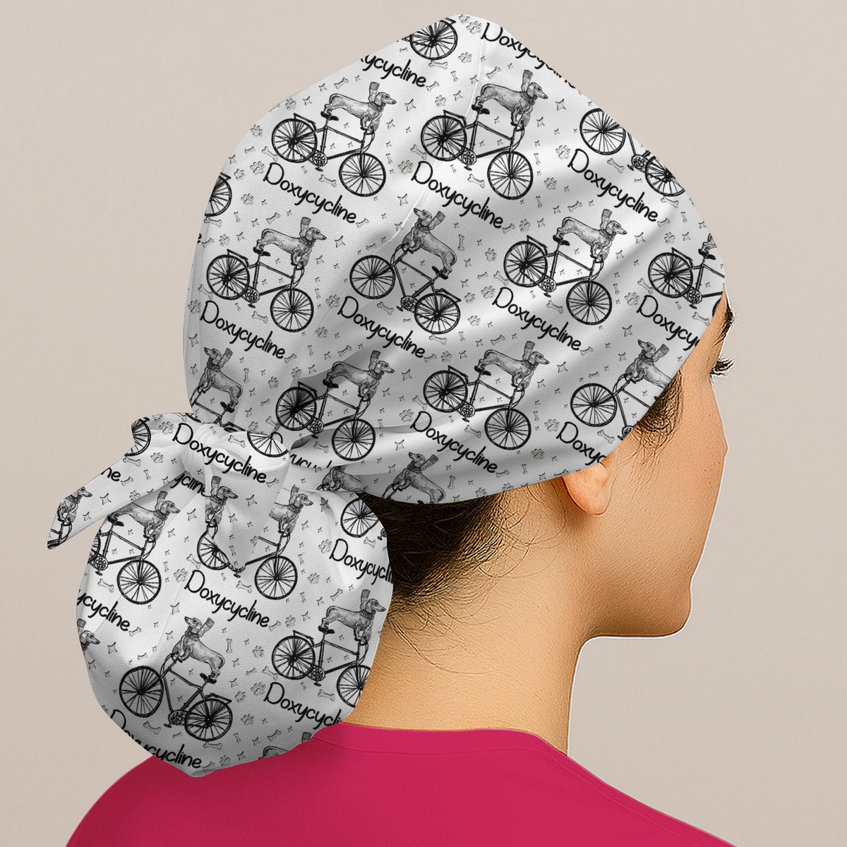 Doxycycline Dog Bicycle Scrub Cap