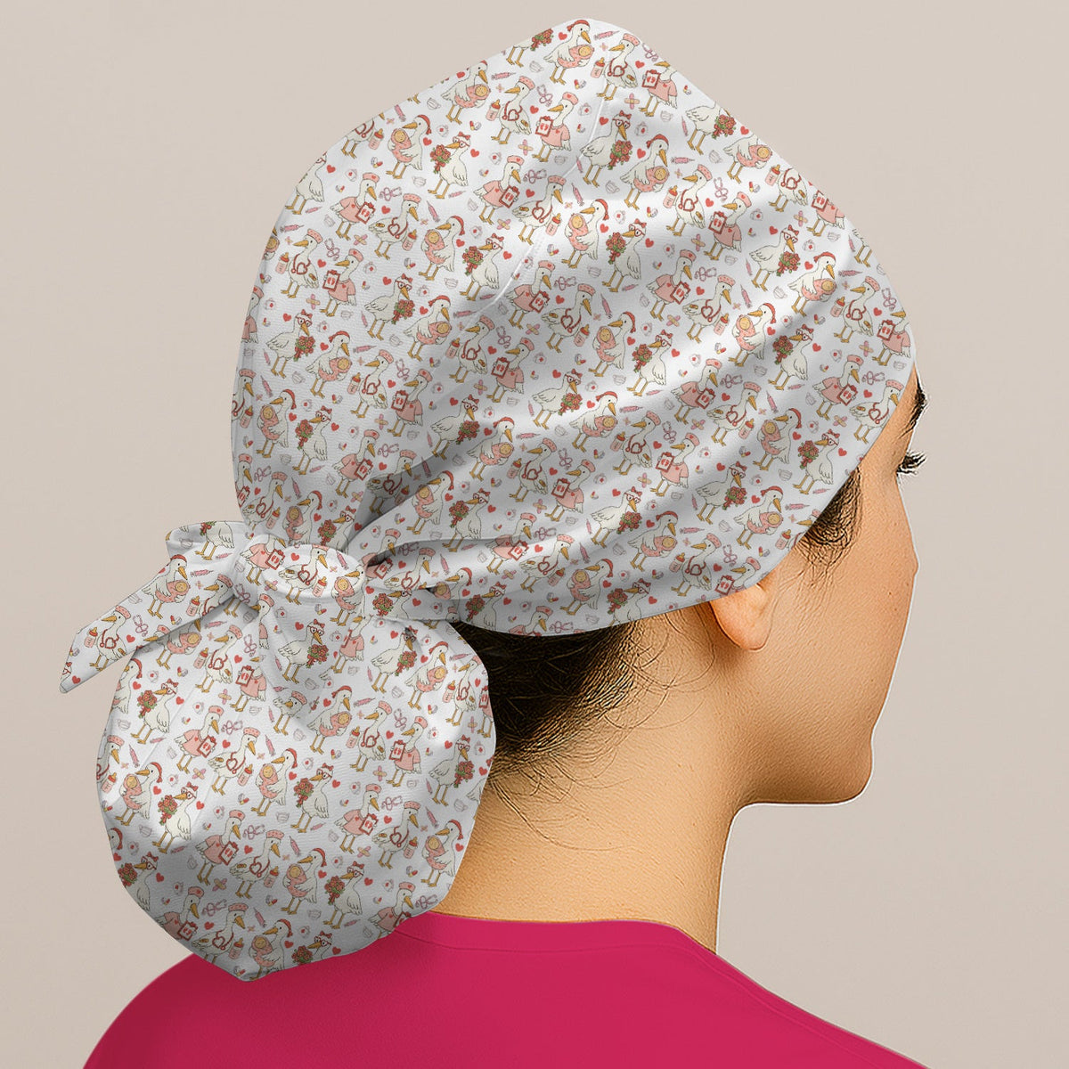 Valentine Goose Scrub Cap
