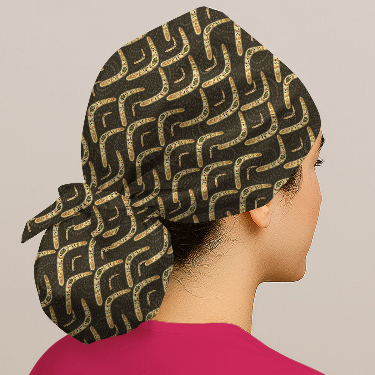 Aboriginal Boomerang Scrub Cap