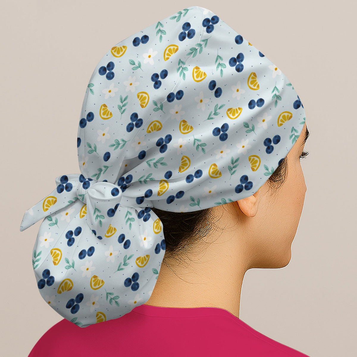 Blueberry Lemon Daisy Scrub Cap