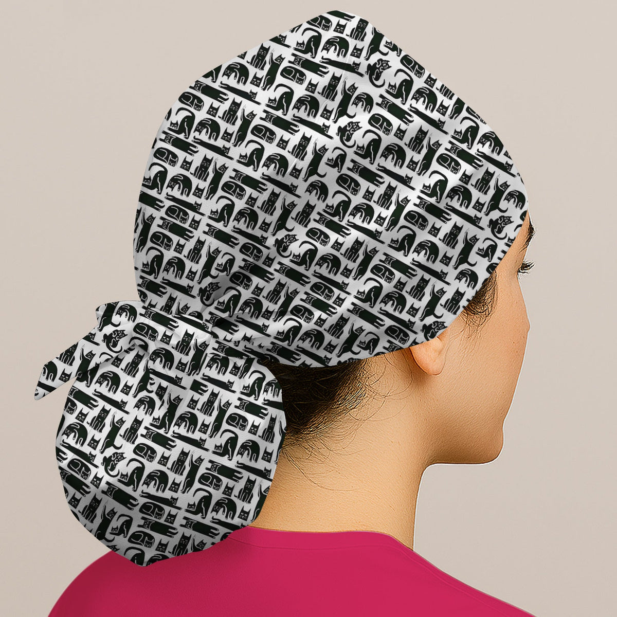 Funny Cat Poses Scrub Cap