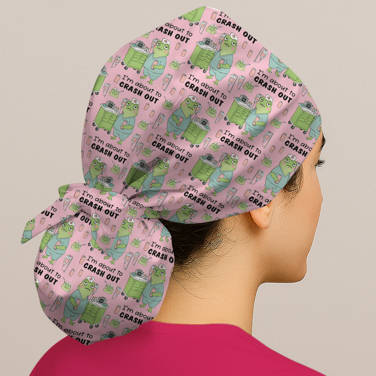 Crash Out Frog Scrub Cap
