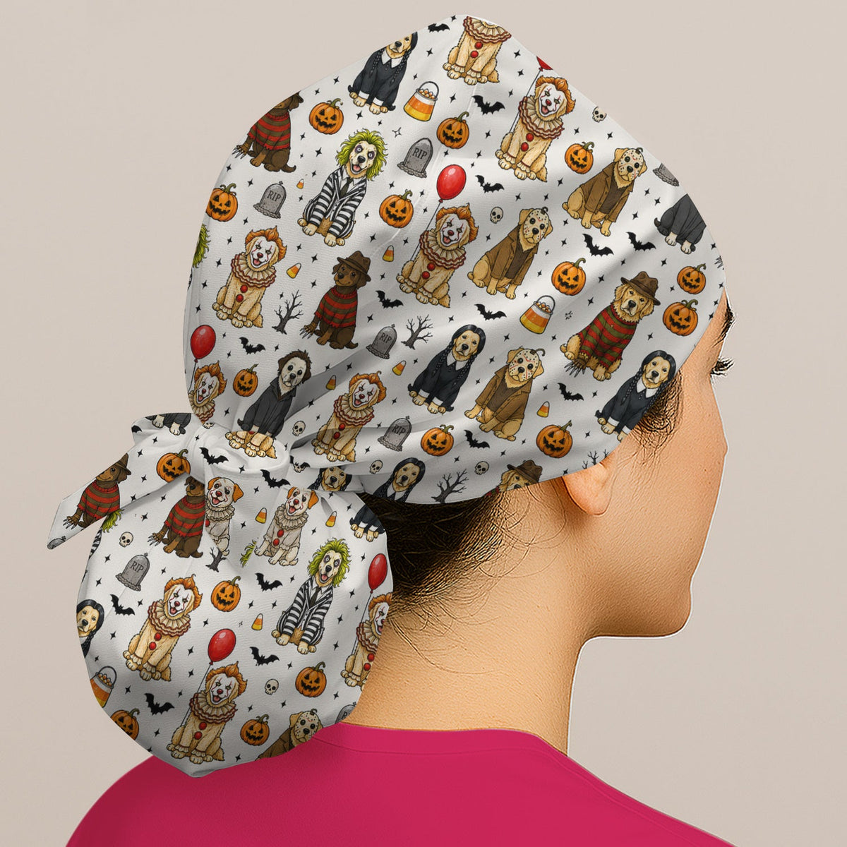 Halloween Dog Scrub Cap