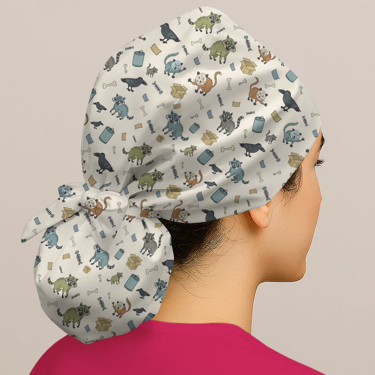 Trash Raccoon Scrub Cap