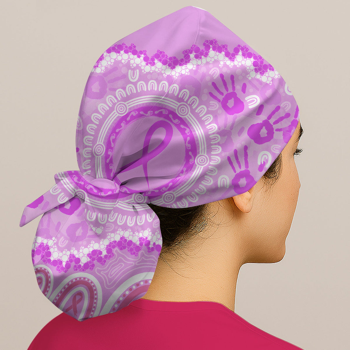 Pink Ribbon Scrub Cap